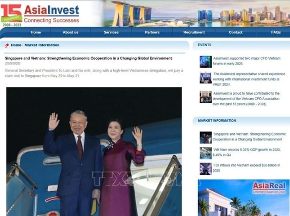 Media in island city state highlights growing importance of Vietnam-Singapore ties